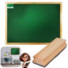 Lousa Escolar 70x50cm Quadro Verde De Madeira Apagador