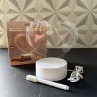 Lousa luminária com led com caneta para escrita decorativa quadro presente dia dos namorados abajur enfeite decoração