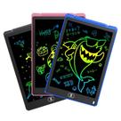 Lousa Mágica Infantil Digital lcd Colorida Desenho Criança com Caneta 12" Grande (Preto)