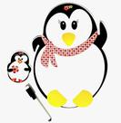 Lousa Magnética Para Geladeira Pinguim Cachecol