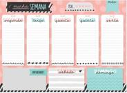 Lousa Planner Geladeira Fixar Recados c/ caneta apagadora