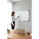 Lousa Quadro Branco 100x70cm Soft Alumínio + 5 Canetas e Apa