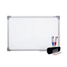 Lousa Quadro Branco 60x40 Alumínio Soft + Apagador 2 Canetas