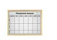 Lousa Quadro Branco 60x40 Planejamento Semanal Madeira
