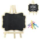 Lousa Quadro Mini Decorativo Com Tripé para Recados Festas
