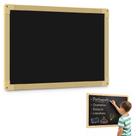 Lousa quadro negro grande 40x60cm escolar liso madeira mural recados cardapio de parede mdf estudo anotacoes lanchonete