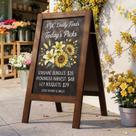 Lousa TEAKMAMA 102x51 cm dupla face com cavalete em A