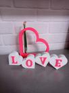 Love Conjunto Decorativo Coração e Letreiro Love Conjunto Decorativo Coração e Letreiro