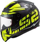 Ls2 Capacete Rapid Ff353 Cromo Fosco Preto/Amarelo
