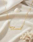 Luana colar de nome folheado a ouro 18k