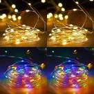 Luces de Cadena EXF Paquete de 4, 4.9 Metros, 50 LEDs, Funcionan con Baterías y Temporizador