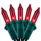 Luces de Navidad YULETIME 200 Bombillas Rojas 2 Juegos de 10m UL Incandescentes