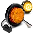 Luces laterales de posición led redondas ámbar de 2" para vehículos