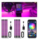 Luces LED interiores para automóvil Winzwon 23 cm USB con control por app, paquete de 2