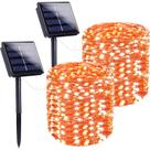 Luces Solares en Cadena SANJICHA 44 m 400 LED 8 Modos Naranja