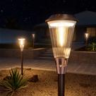Luces Solares para Caminos BITPOTT Paquete de 8, LED Cálido y Frío, IP65 Luces Solares para Caminos BITPOTT Paquete de 8, LED Cálido y Frío, IP65