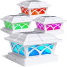 Luces Solares para Capuchón de Poste SIEDiNLAR RGB Cambiantes de Color Paquete de 4