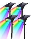 Luces Solares para Exterior Koicaxy 4 Paquetes RGB IP65 Impermeables