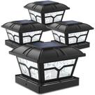 Luces Solares para Poste SIEDiNLAR 8 LEDs 2 Modos de Color Paquete de 4