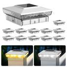 Luces Solares para Postes KEILAIMO Paquete de 12 IP65 Impermeables Luz Cálida/Fría
