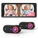 Luckview BM5 MAX Câmera Dupla para Bebê no Carro 1080P HD com Gravação, Monitor de Tela Dividida de 7,2” para 2 Crianças, Monitor Duplo para Carro com Visão Noturna Automática, Câmera Traseira Fácil de Instalar para Bebê