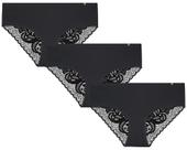 Lucky Brand Pack de 3 Bombachas Hipster de Encaje para Mujer en Negro