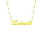 Ludmilla colar de nome folheado a ouro 18k