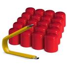 Lug Nut Cover ColorLugs Red Vinyl 19 mm, pacote com 25 com extrator