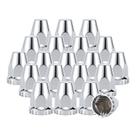 Lug Nut Covers Push-On para caminhões, 33 mm, cromo, ABS, pacote com 20