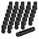 Lug Nuts MEILUNBS M14x1.5 Eletroforese em liga de aço preto