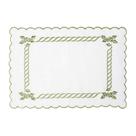 Lugar Americano Bordado Branco Com Verde 35X50Cm Rafimex