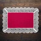 Lugar Americano Branco Com Vermelho 35x50Cm Rafimex