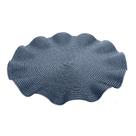 Lugar Americano De Poliester Babado Azul Para Sala De Jantar - 38cm Lugar Americano De Poliester Babado Azul Para Sala De Jantar - 38cm