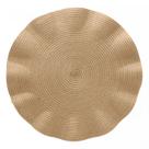 Lugar Americano de Poliéster Babado Dourado 38cm 29282 - Wolff