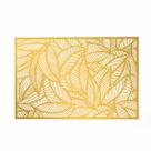 Lugar Americano Plástico Leaf Dourado 7322 Lyor