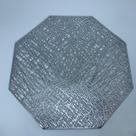 Lugar Americano Plástico Octagonal Prata Metalizado 38cm Lugar Americano Plástico Octagonal Prata Metalizado 38cm