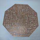 Lugar Americano Plástico Octagonal Rose Metalizado 38cm Lugar Americano Plástico Octagonal Rose Metalizado 38cm