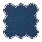 Lugar Americano Poli-Rami Azul e Branco 45x45Cm Rafimex