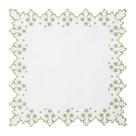 Lugar Americano Quadrado Bordado Branco e Verde 45Cm Rafimex