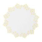 Lugar Americano Redondo Bordado Branco/Amarelo 45Cm Rafimex
