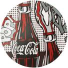 Lugar Americano Redondo Coca-Cola Red Pop 37,5cm COCA012 - Hauskraft
