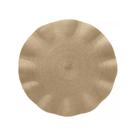 Lugar Americano Redondo Em Poliéster Babado Dourado 38cm Wolff Lugar Americano Redondo Em Poliéster Babado Dourado 38cm Wolff