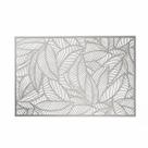 Lugar Americano Retangular De Plastico Leaf Prata 30 X 45cm