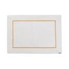 Lugar Americano Retângular Em Poliéster Select 50x36cm Mameg Off White Dourado Lugar Americano Retângular Em Poliéster Select 50x36cm Mameg Off White Dourado