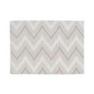 Lugar Americano Retangular Em Tecido Poli-linho Ricamo 50x35cm Auguri Casa Zig Zag Cinza