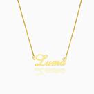 LUMA COLAR DE NOME FOLHEADO A OURO 18k