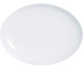 LUMINARC DIWALI PRATO 3x25x33cm VIDRO TEMPERADO BRANCO OVAL