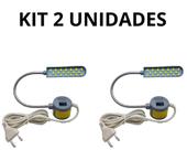 Luminaria 20 Leds Haste Flexivel Maquina Costura 2 unidades