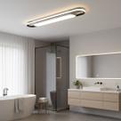Luminária 3 em 1 Três Tons de Luz LED Sobrepor Bivolt Elegante Difusor Central e Lateral Longa 80cm