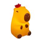 Luminária 3D Capivara Fofa com Flor Bivolt Decoração Criativa